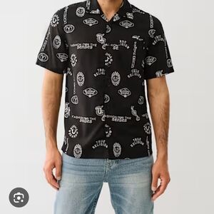 True Religion Black Patterned Men's Shirt